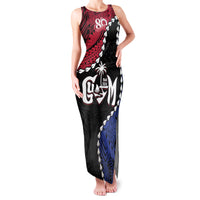 Personalized Guam 80th Anniversary Liberation Day Family Matching Tank Maxi Dress and Hawaiian Shirt Tano I Man Chamoru Since 1944 LT9 Mom's Dress Black - Polynesian Pride