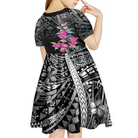 Guahan Puti Tai Nobiu Kid Short Sleeve Dress Guam Bougainvillea Flower Art LT9 - Polynesian Pride