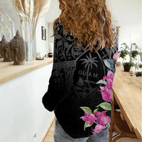 Guahan Puti Tai Nobiu Women Casual Shirt Guam Bougainvillea Flower Art LT9 - Polynesian Pride