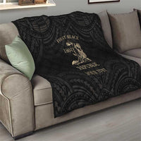Personalized Haiti First Black Republic Quilt Negre Marron With Map And Flag