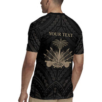 Personalized Haiti First Black Republic Rugby Jersey Negre Marron With Map And Flag
