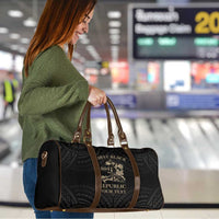 Personalized Haiti First Black Republic Travel Bag Negre Marron With Map And Flag - Polynesian Pride