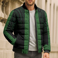 New Zealand Maori Kowhaiwhai Bomber Puffer Jacket Kakariki Maui and Mangopare LT9 - Polynesian Pride