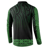 New Zealand Maori Kowhaiwhai Button Sweatshirt Kakariki Maui and Mangopare LT9 - Polynesian Pride