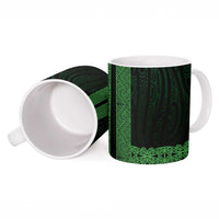 New Zealand Maori Kowhaiwhai Ceramic Mug Kakariki Maui and Mangopare LT9 - Polynesian Pride