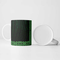 New Zealand Maori Kowhaiwhai Ceramic Mug Kakariki Maui and Mangopare LT9 - Polynesian Pride
