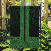 New Zealand Maori Kowhaiwhai Garden Flag Kakariki Maui and Mangopare LT9 Garden Flag Green - Polynesian Pride