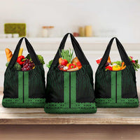 New Zealand Maori Kowhaiwhai Grocery Bag Kakariki Maui and Mangopare LT9 3-pack One Size Green - Polynesian Pride