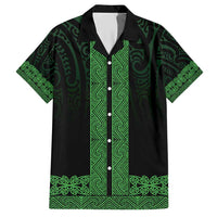 New Zealand Maori Kowhaiwhai Hawaiian Shirt Kakariki Maui and Mangopare LT9 Green - Polynesian Pride