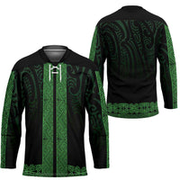 New Zealand Maori Kowhaiwhai Hockey Jersey Kakariki Maui and Mangopare LT9 - Polynesian Pride