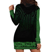 New Zealand Maori Kowhaiwhai Hoodie Dress Kakariki Maui and Mangopare LT9 - Polynesian Pride