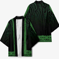 New Zealand Maori Kowhaiwhai Kimono Kakariki Maui and Mangopare LT9 - Polynesian Pride