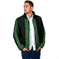 New Zealand Maori Kowhaiwhai Padded Jacket Kakariki Maui and Mangopare LT9 - Polynesian Pride
