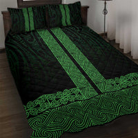 New Zealand Maori Kowhaiwhai Quilt Bed Set Kakariki Maui and Mangopare LT9 Green - Polynesian Pride