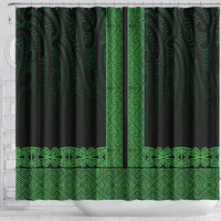 New Zealand Maori Kowhaiwhai Shower Curtain Kakariki Maui and Mangopare LT9 - Polynesian Pride