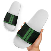 New Zealand Maori Kowhaiwhai Slide Sandals Kakariki Maui and Mangopare LT9 - Polynesian Pride