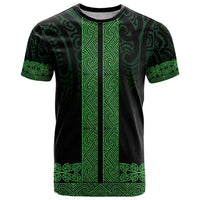New Zealand Maori Kowhaiwhai T Shirt Kakariki Maui and Mangopare LT9 Green - Polynesian Pride