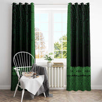 New Zealand Maori Kowhaiwhai Window Curtain Kakariki Maui and Mangopare LT9 - Polynesian Pride