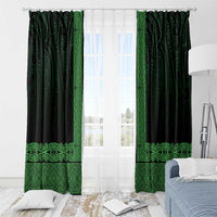 New Zealand Maori Kowhaiwhai Window Curtain Kakariki Maui and Mangopare LT9 - Polynesian Pride