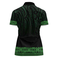 New Zealand Maori Kowhaiwhai Women Polo Shirt Kakariki Maui and Mangopare LT9 - Polynesian Pride