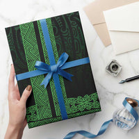 New Zealand Maori Kowhaiwhai Wrapping Paper Kakariki Maui and Mangopare LT9 - Polynesian Pride