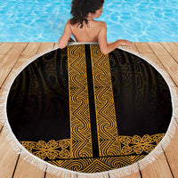 New Zealand Maori Kowhaiwhai Beach Blanket Karaka Maui and Mangopare LT9 - Polynesian Pride