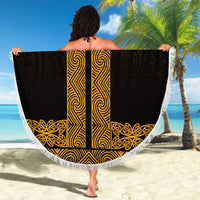 New Zealand Maori Kowhaiwhai Beach Blanket Karaka Maui and Mangopare LT9 - Polynesian Pride