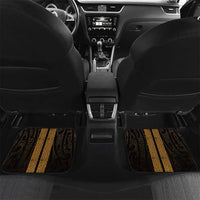 New Zealand Maori Kowhaiwhai Car Mats Karaka Maui and Mangopare LT9 Set 2pcs - Back Gold - Polynesian Pride