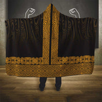 New Zealand Maori Kowhaiwhai Hooded Blanket Karaka Maui and Mangopare LT9 - Polynesian Pride