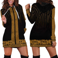 New Zealand Maori Kowhaiwhai Hoodie Dress Karaka Maui and Mangopare LT9 - Polynesian Pride