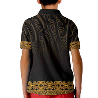 New Zealand Maori Kowhaiwhai Kid Polo Shirt Karaka Maui and Mangopare LT9 - Polynesian Pride