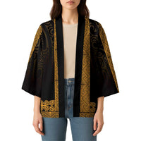 New Zealand Maori Kowhaiwhai Kimono Karaka Maui and Mangopare LT9 - Polynesian Pride