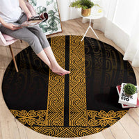 New Zealand Maori Kowhaiwhai Round Carpet Karaka Maui and Mangopare LT9 - Polynesian Pride