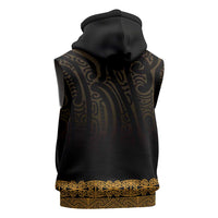 New Zealand Maori Kowhaiwhai Sleeveless Hoodie Karaka Maui and Mangopare LT9 - Polynesian Pride