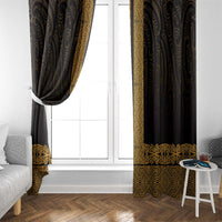 New Zealand Maori Kowhaiwhai Window Curtain Karaka Maui and Mangopare LT9 - Polynesian Pride