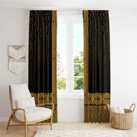 New Zealand Maori Kowhaiwhai Window Curtain Karaka Maui and Mangopare LT9 - Polynesian Pride