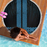 New Zealand Maori Kowhaiwhai Beach Blanket Kikorangi Maui and Mangopare LT9 - Polynesian Pride