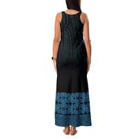 New Zealand Maori Kowhaiwhai Family Matching Tank Maxi Dress and Hawaiian Shirt Kikorangi Maui and Mangopare LT9 - Polynesian Pride
