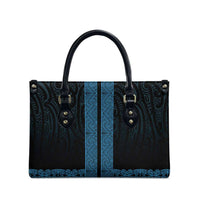 New Zealand Maori Kowhaiwhai Leather Bag Kikorangi Maui and Mangopare LT9 - Polynesian Pride
