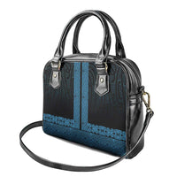 New Zealand Maori Kowhaiwhai Shoulder Handbag Kikorangi Maui and Mangopare LT9 - Polynesian Pride