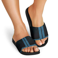 New Zealand Maori Kowhaiwhai Slide Sandals Kikorangi Maui and Mangopare LT9 - Polynesian Pride