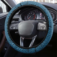 New Zealand Maori Kowhaiwhai Steering Wheel Cover Kikorangi Maui and Mangopare