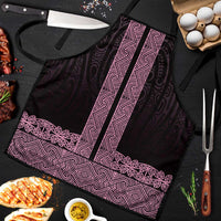 New Zealand Maori Kowhaiwhai Apron Mawhero Maui and Mangopare LT9 Pink - Polynesian Pride