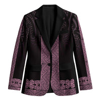 New Zealand Maori Kowhaiwhai Blazer Mawhero Maui and Mangopare LT9 Unisex Pink - Polynesian Pride
