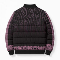 New Zealand Maori Kowhaiwhai Bomber Puffer Jacket Mawhero Maui and Mangopare LT9 - Polynesian Pride