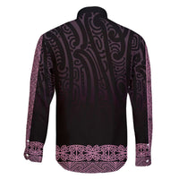 New Zealand Maori Kowhaiwhai Family Matching Off The Shoulder Long Sleeve Dress and Hawaiian Shirt Mawhero Maui and Mangopare LT9 - Polynesian Pride