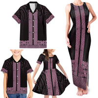 New Zealand Maori Kowhaiwhai Family Matching Tank Maxi Dress and Hawaiian Shirt Mawhero Maui and Mangopare LT9 - Polynesian Pride