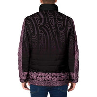 New Zealand Maori Kowhaiwhai Padded Jacket Mawhero Maui and Mangopare LT9 - Polynesian Pride