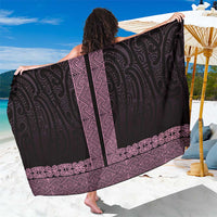 New Zealand Maori Kowhaiwhai Sarong Mawhero Maui and Mangopare LT9 One Size 44 x 66 inches Pink - Polynesian Pride