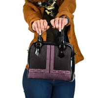 New Zealand Maori Kowhaiwhai Shoulder Handbag Mawhero Maui and Mangopare LT9 One Size Pink - Polynesian Pride